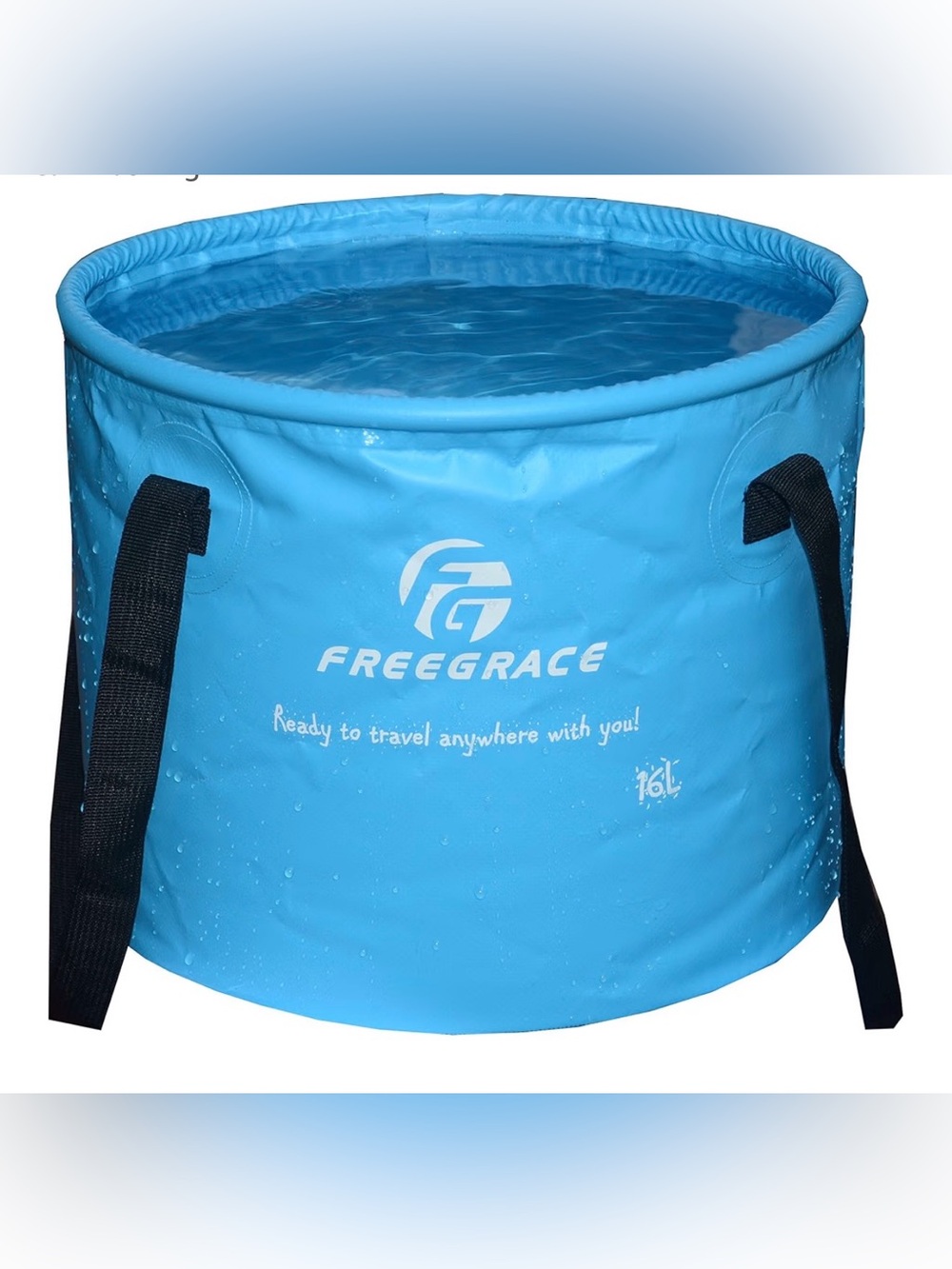 New Freegrace Collapsible Bucket with Mesh Tool Pocket - 16L Portab